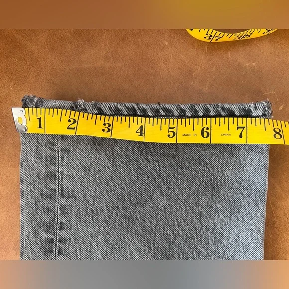 Agolde "Ripley" Cropped Charcoal Wide Leg Jeans - Sz 27 x 26" Inseam - Picture 11 of 13